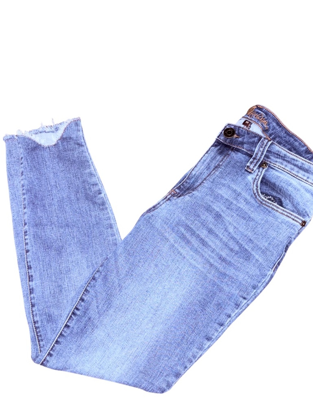 Kut from the Kloth Light Wash Frayed Skinny Jeans - NWOT - Picture 9 of 10